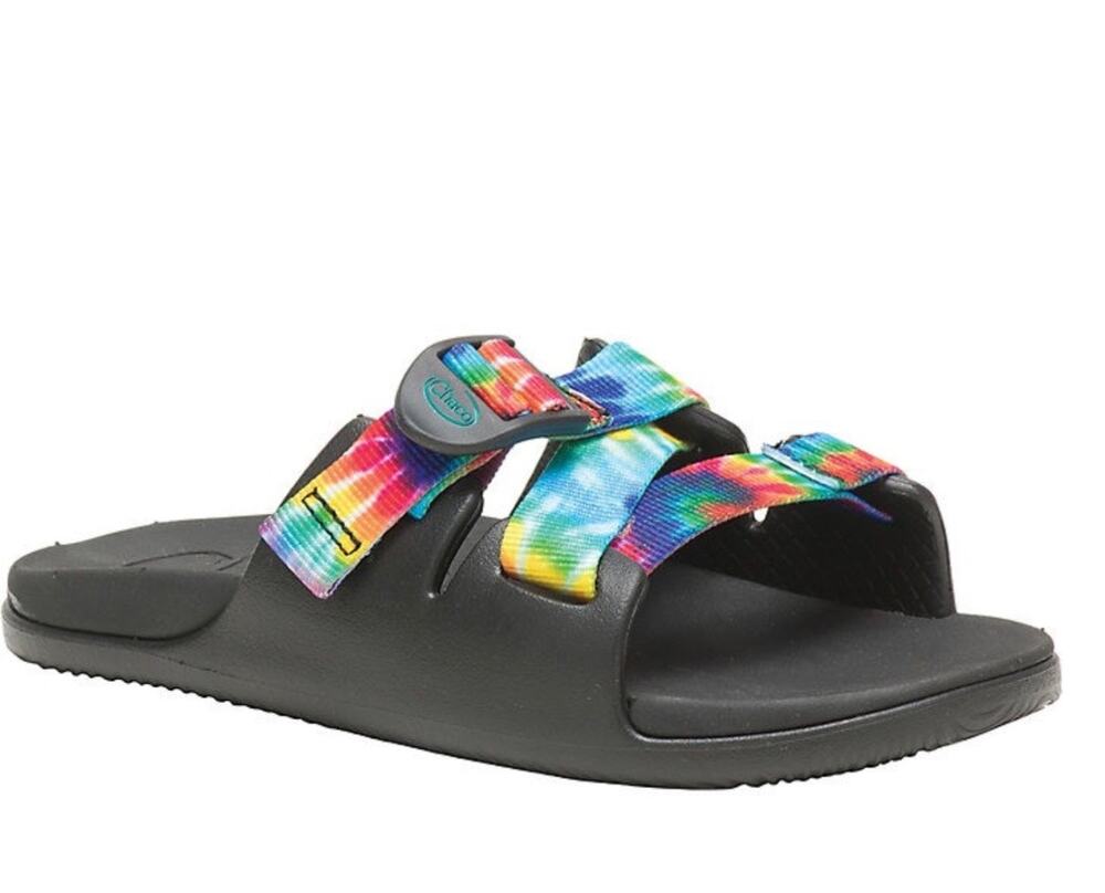 NWT Chaco Black Tie-Dye Chilos Slides Kids Unisex Size 6 outdoor boys girls